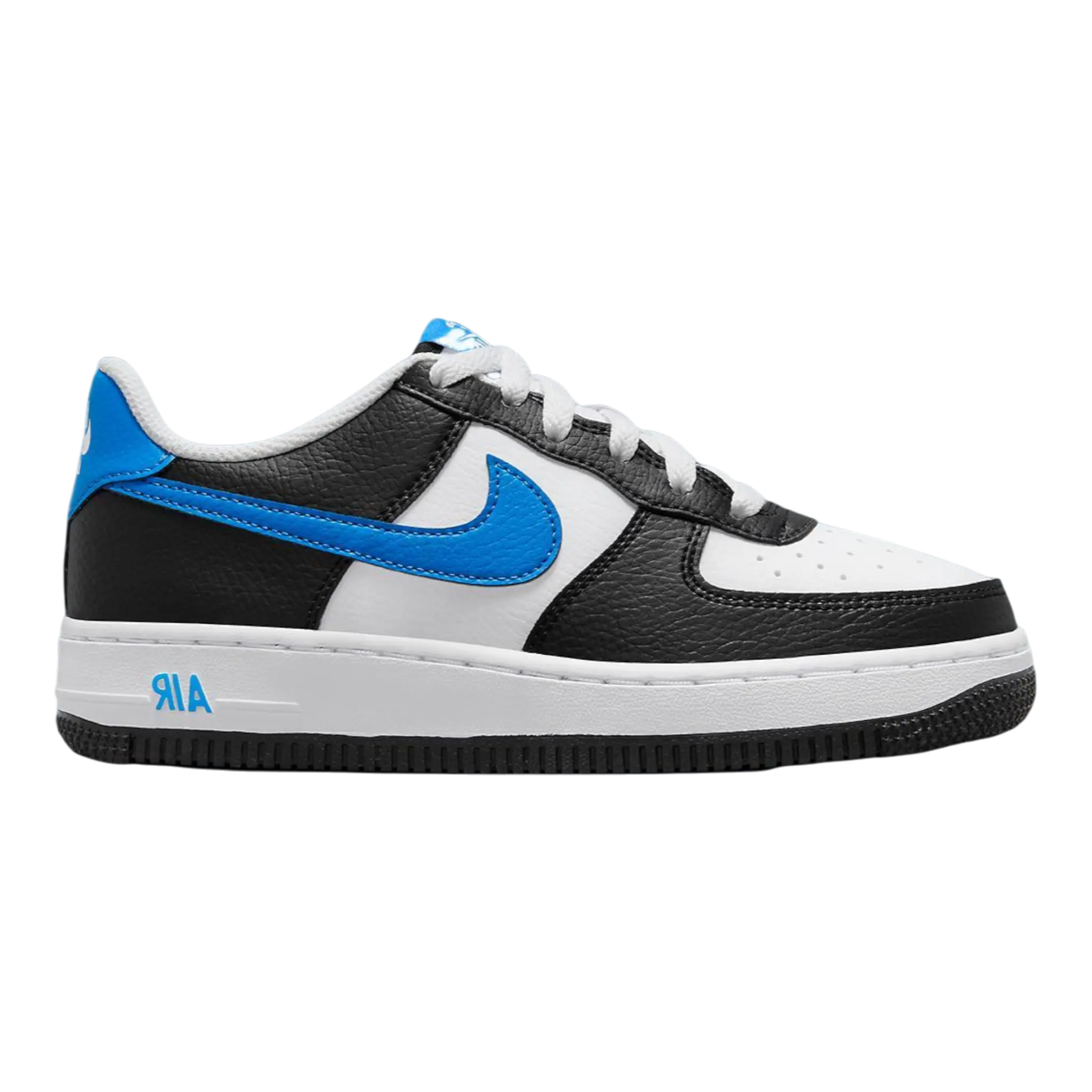Nike Air Force 1 Kids Sneakers Black/White/Light Photo Blue